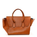 Natural Calfskin Medium Tie Knot Tote Tan