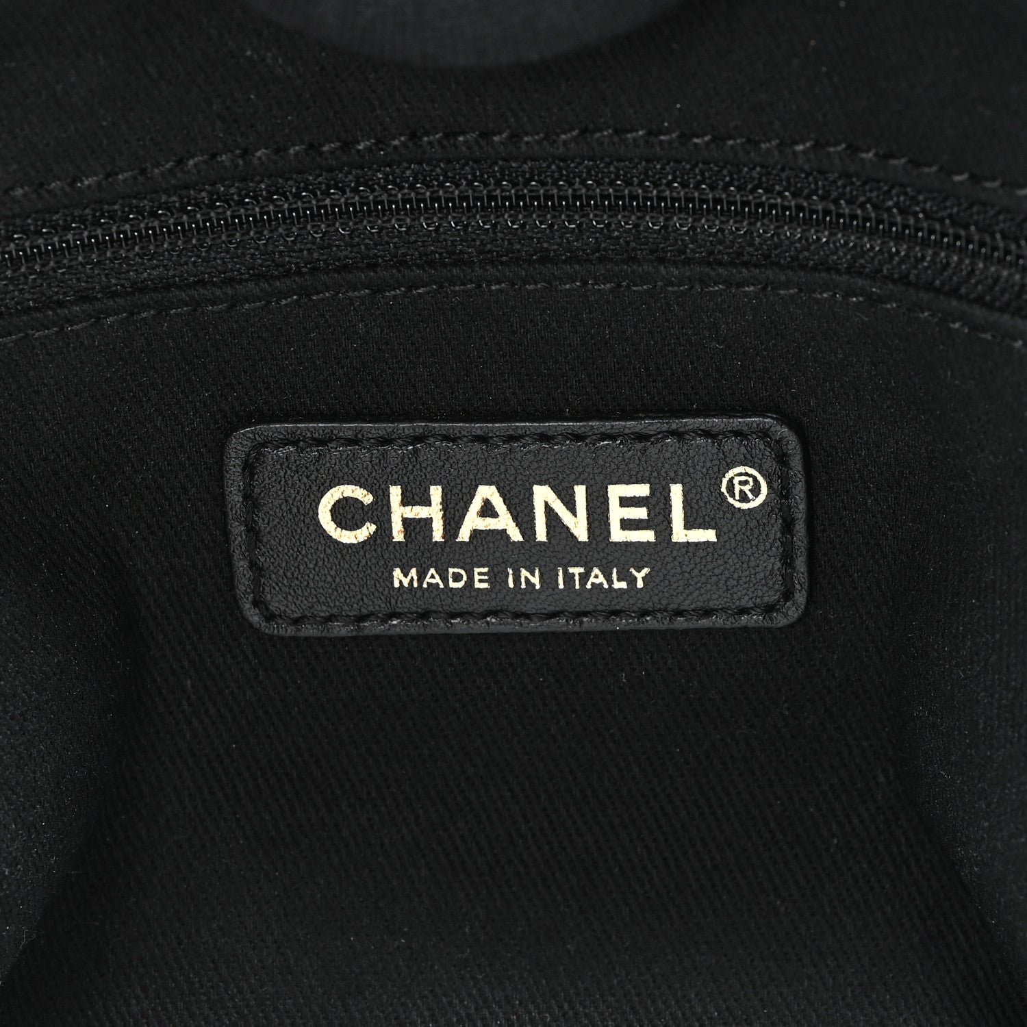 Mixed Fibers Calfskin Small Deauville Tote Black