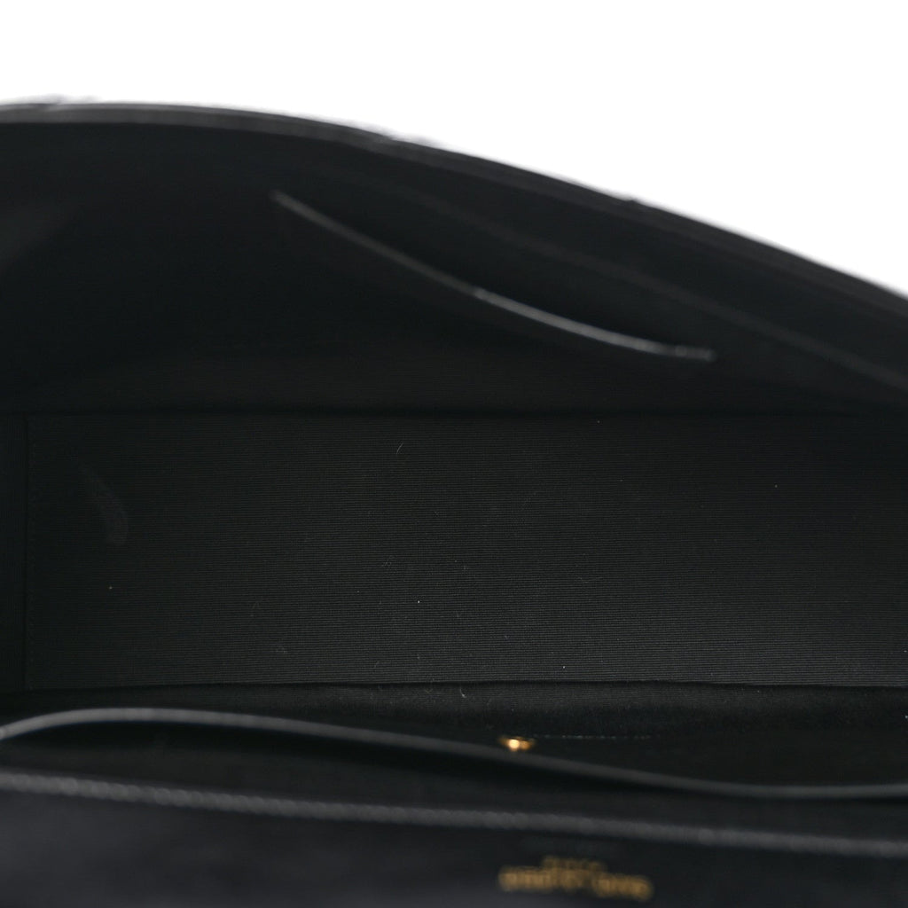 Lambskin Quilted Monogram Large Loulou Black