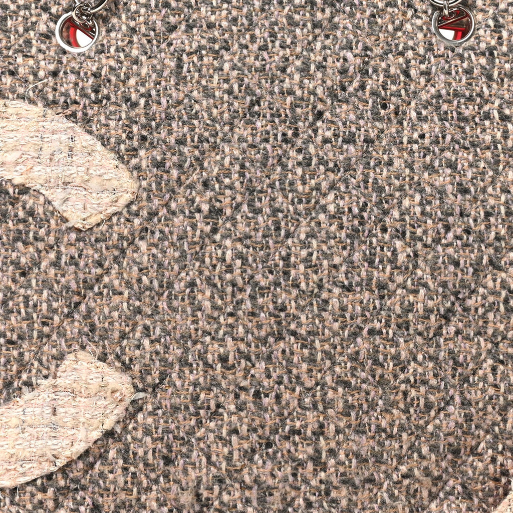 Tweed Quilted Cambon Tote Grey