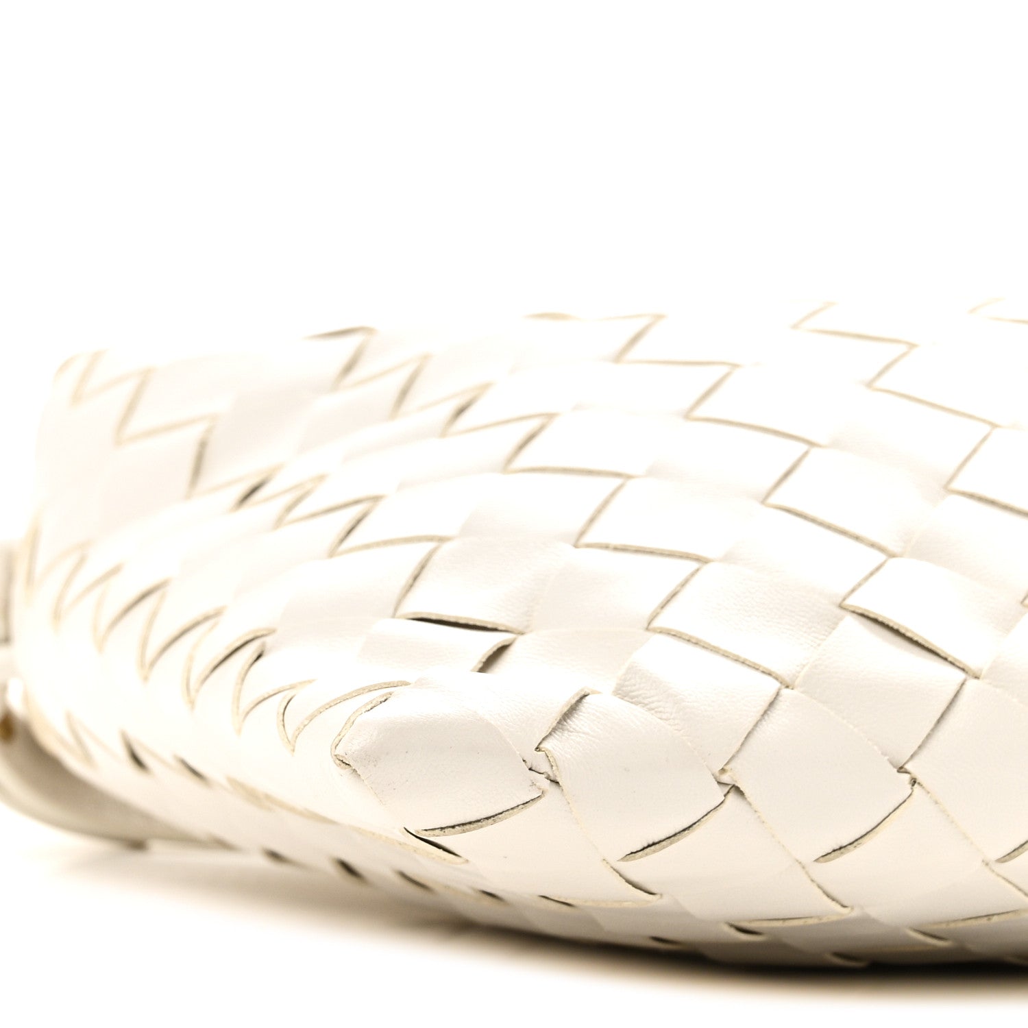 Calfskin Intrecciato Mini Hop White
