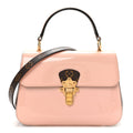 Patent Calfskin Monogram Cherrywood PM Rose Ballerine