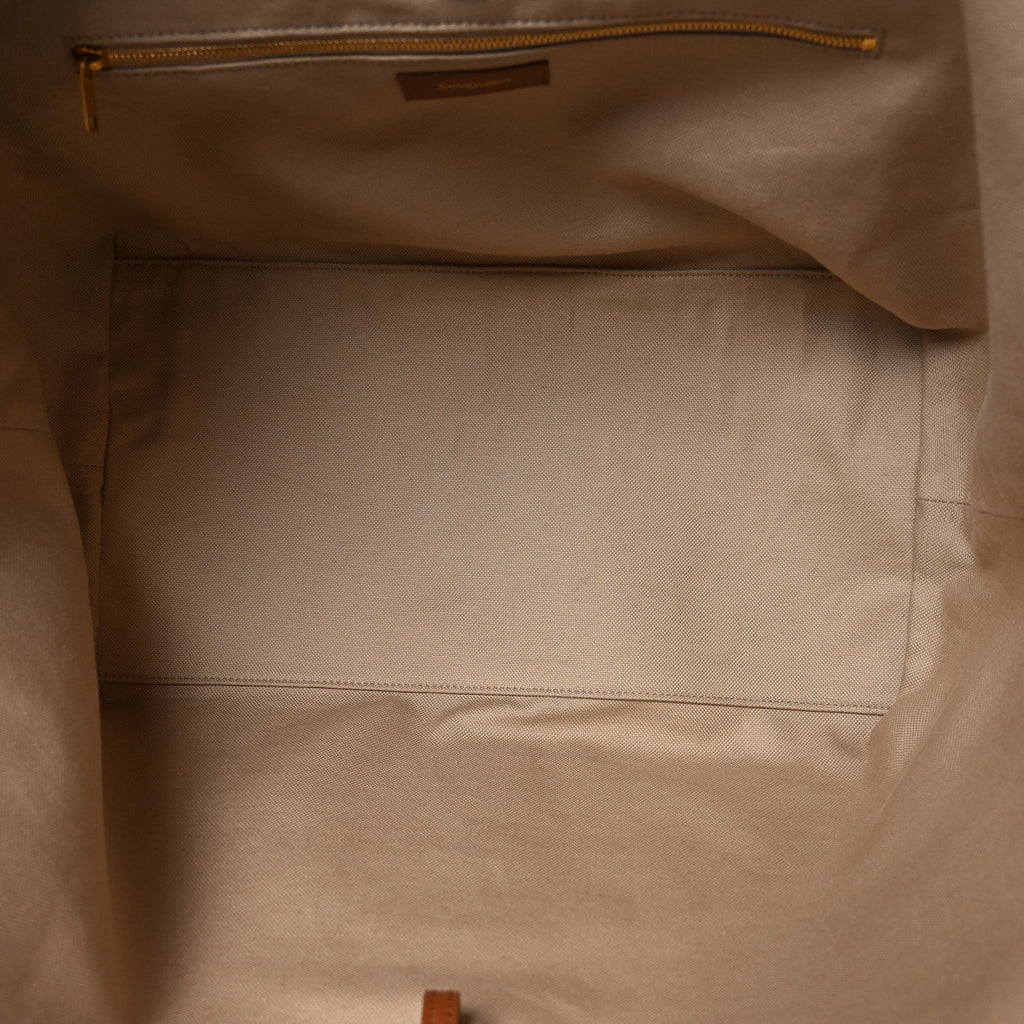 Canvas Calfskin Y Tote Desert Dust Brick