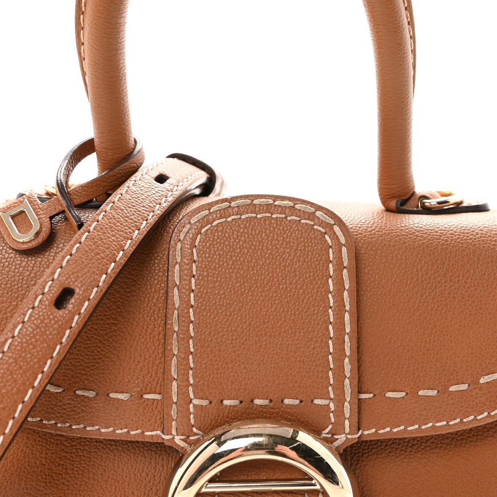 Grained Rodeo Calfskin Surpique Mini Brillant Satchel Vegetal Ivory