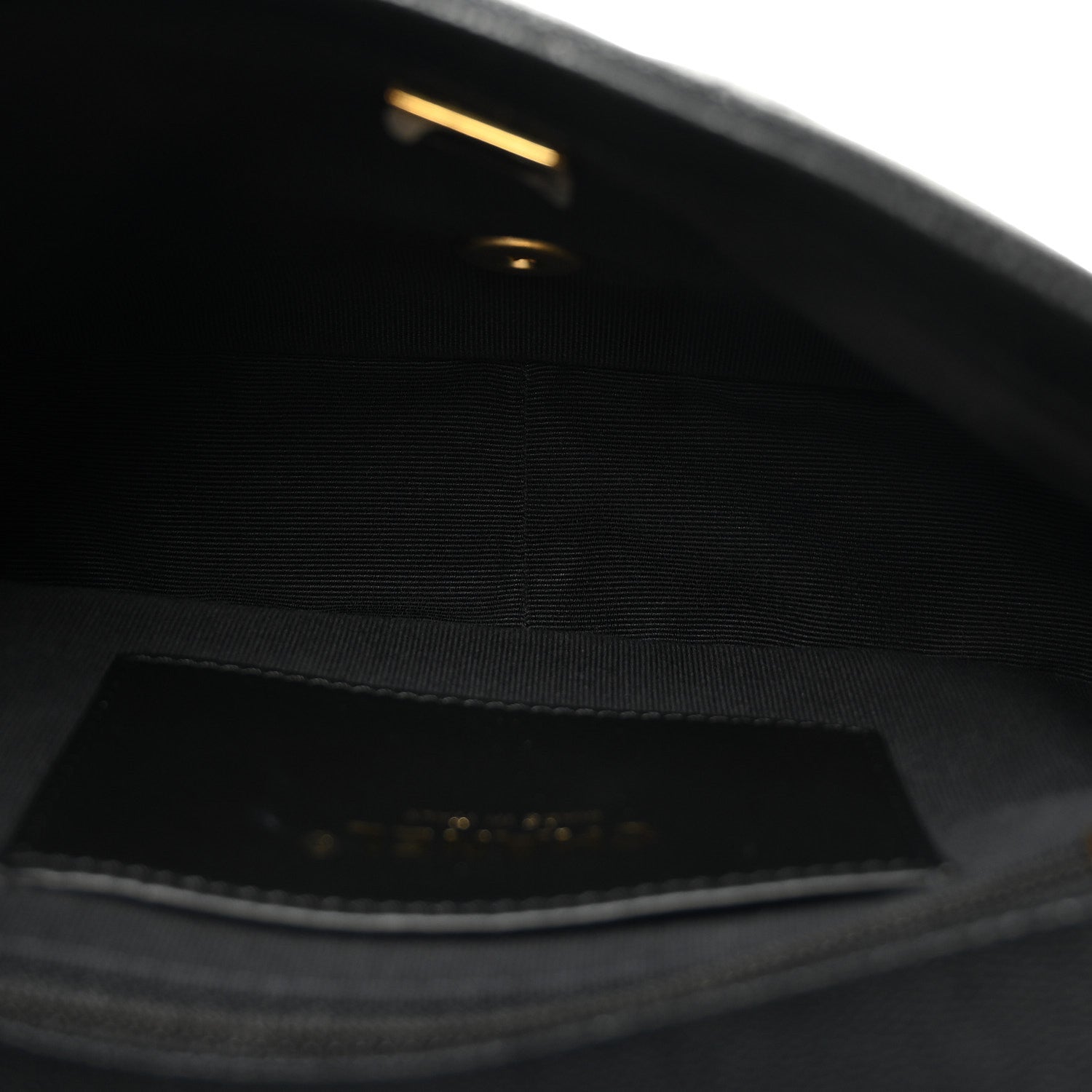 Shiny Caviar Quilted Mini Chain Messenger Flap Bag Black