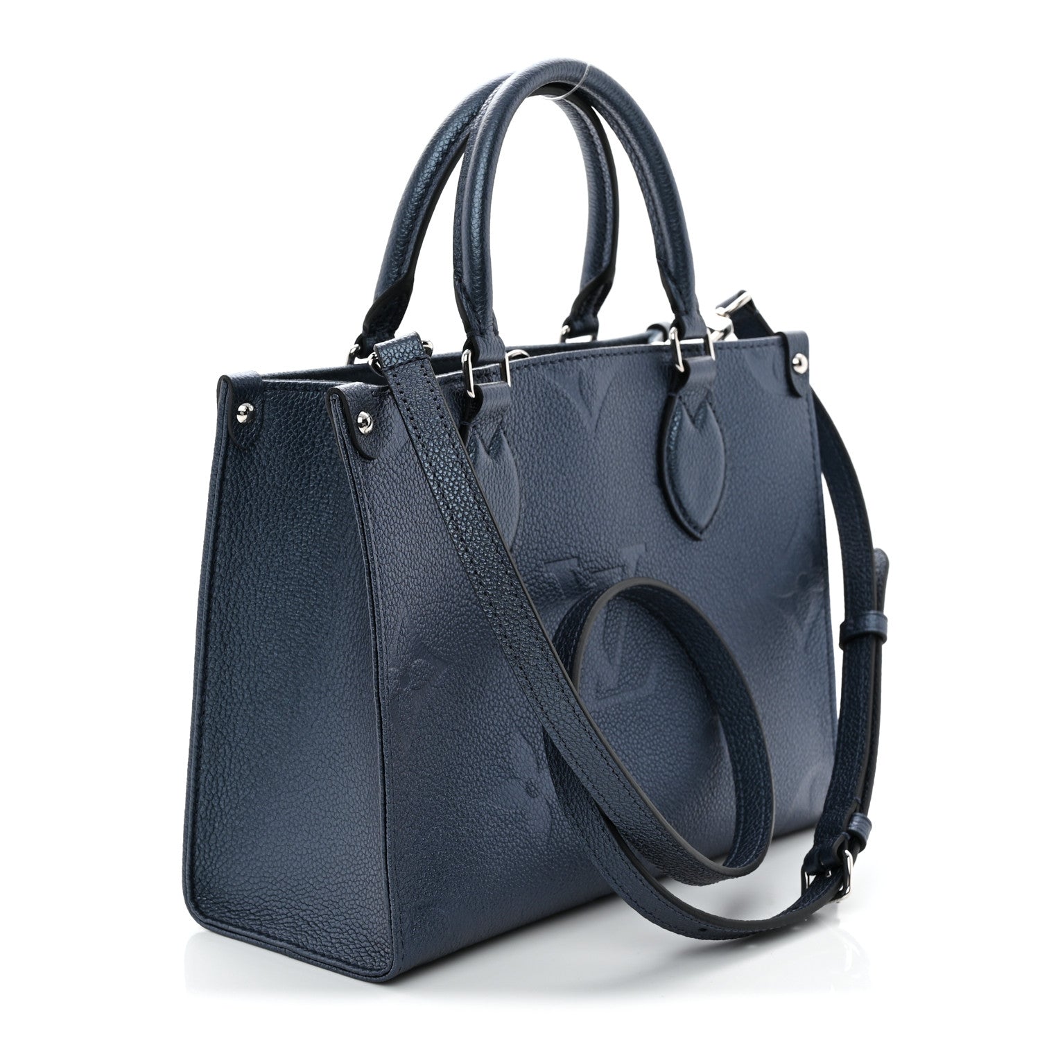 Metallic Empreinte Monogram Giant Onthego PM Navy Nacre