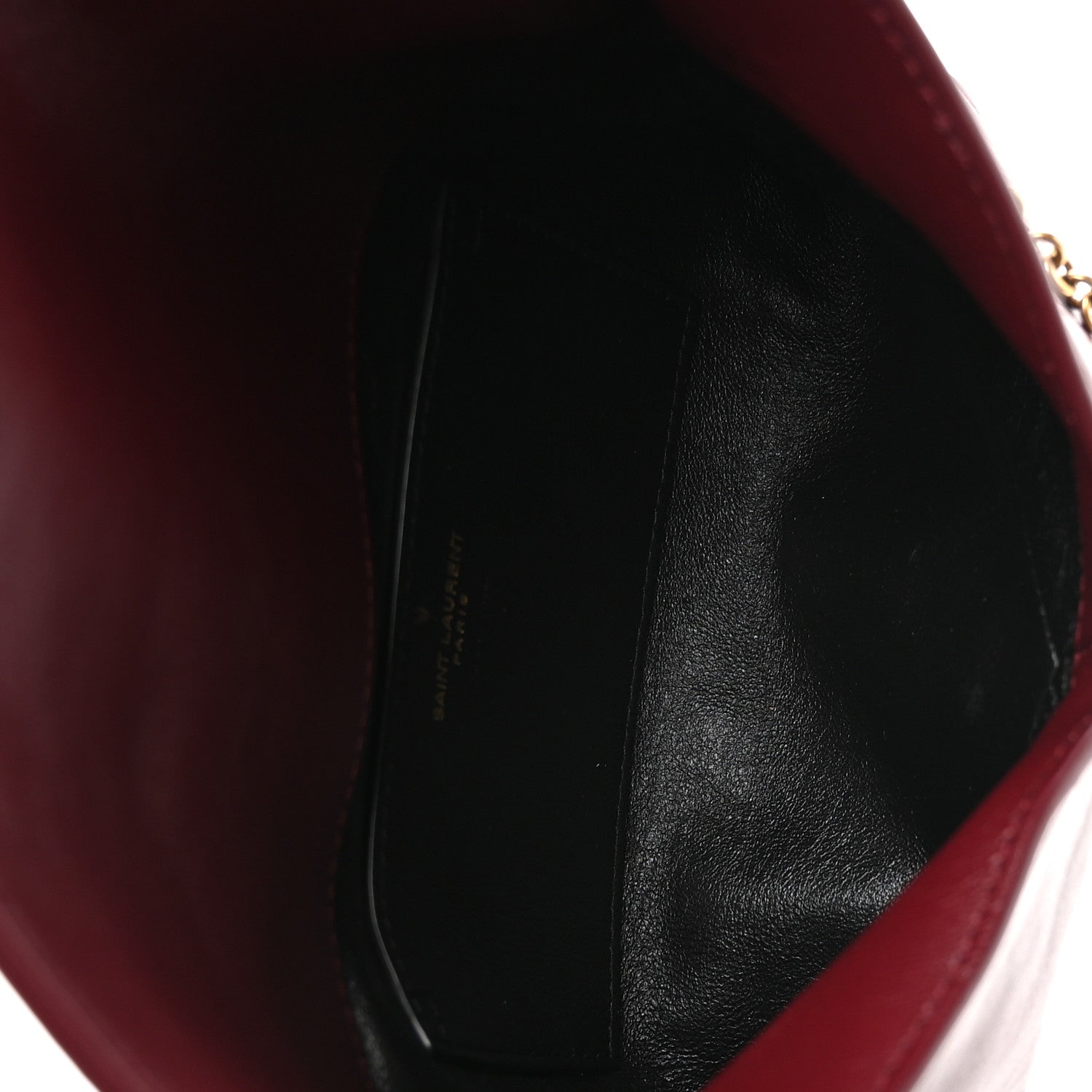 Lambskin Small Cassandre Envelope Pouch Dark Ruby