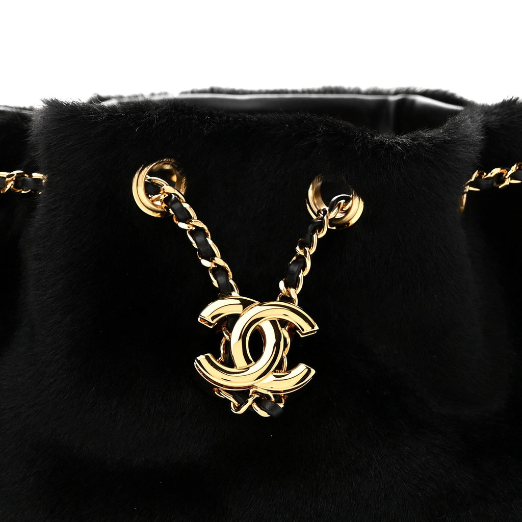 Pony Hair Mini Chanel 25 Handbag Dark Khaki Black