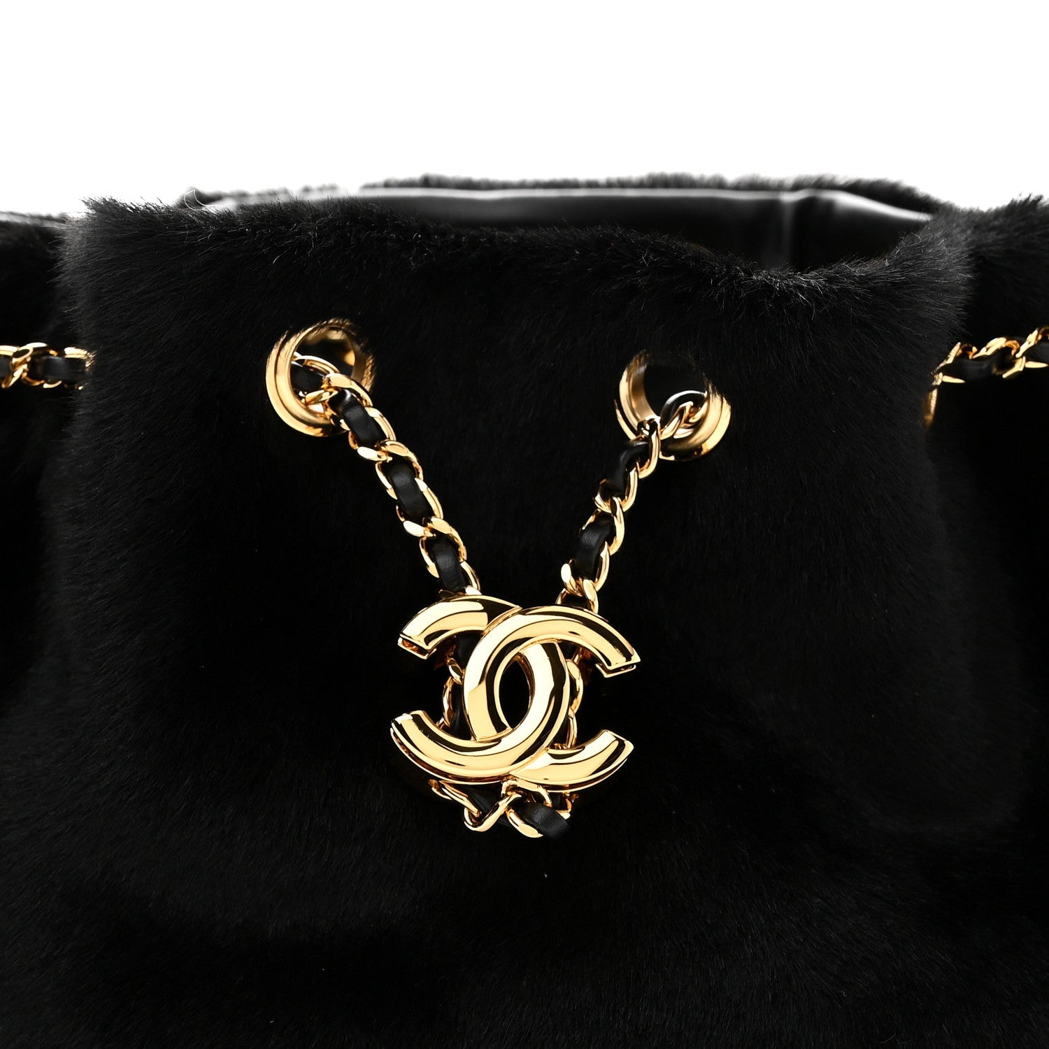 Pony Hair Mini Chanel 25 Handbag Dark Khaki Black