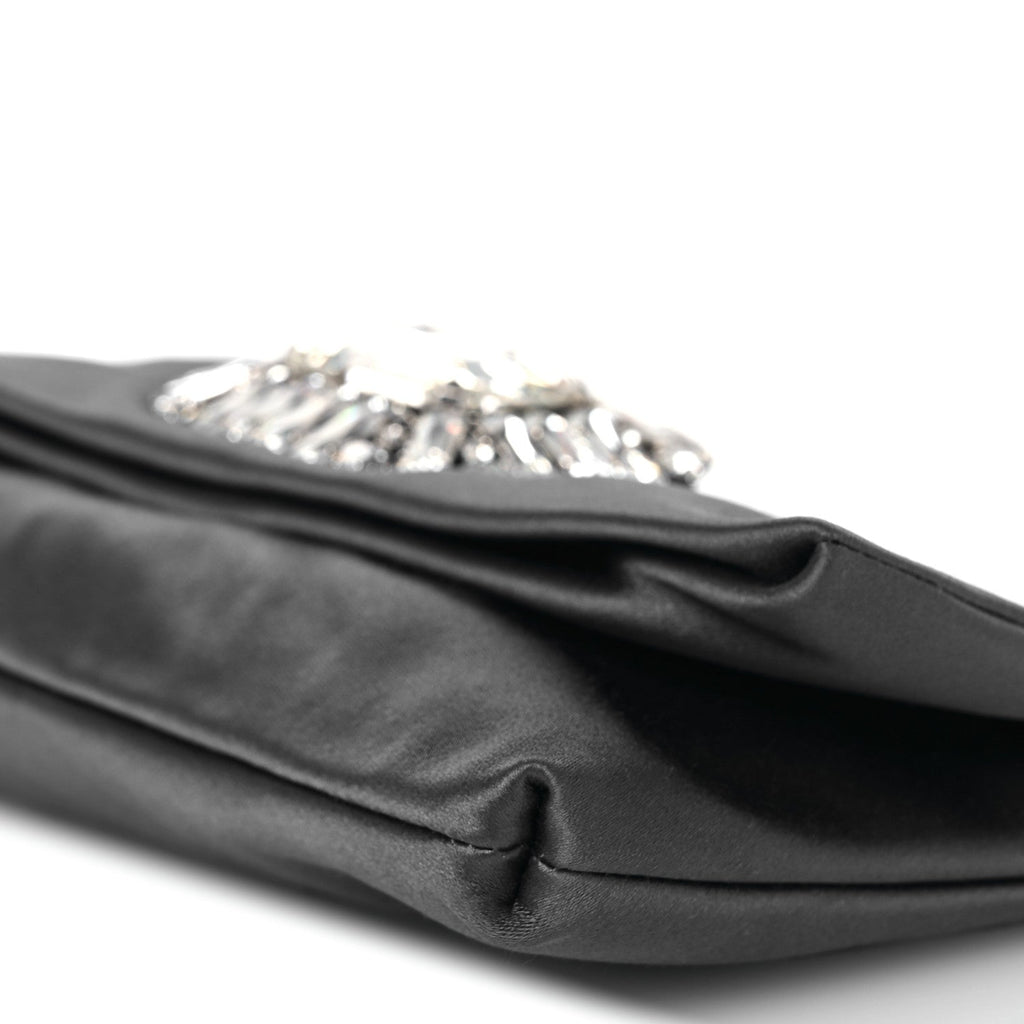 Satin Crystal Titania Clutch Blue