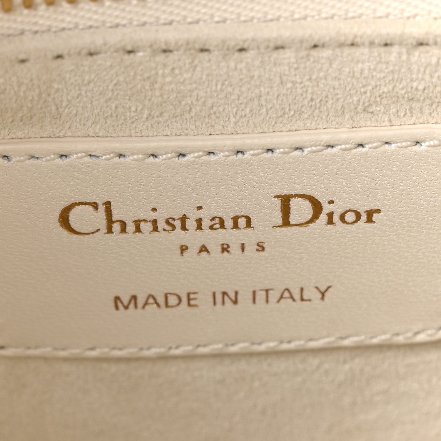 Lambskin Cannage Small My ABCDior Lady Dior White