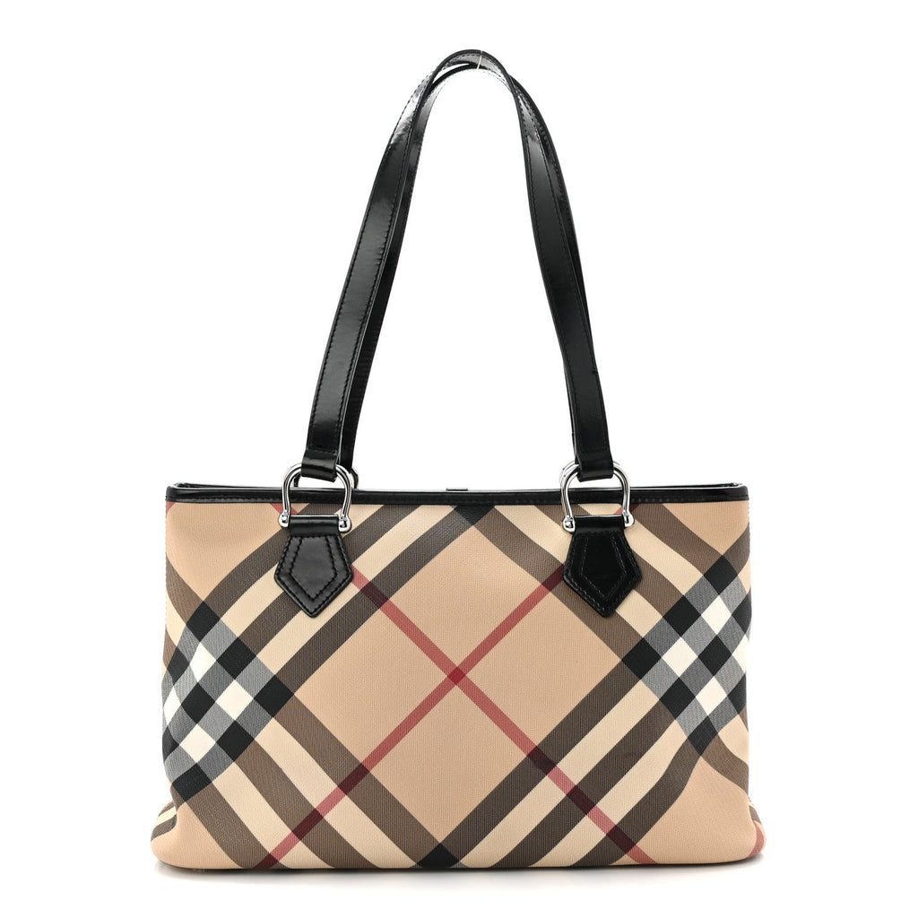 Supernova Check Small Nickie Tote Black