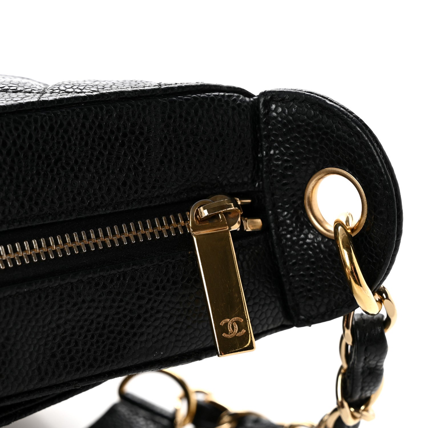 Caviar Quilted Timeless CC Shoulder Bag Black