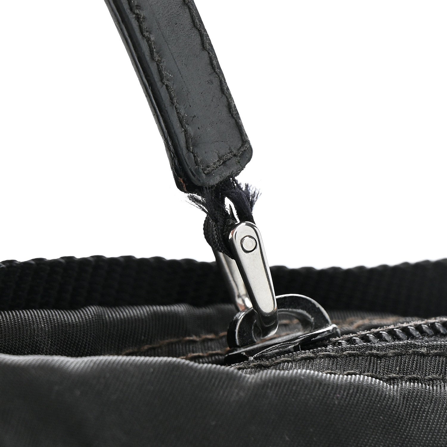 Tessuto Nylon Triangle Shoulder Bag Black