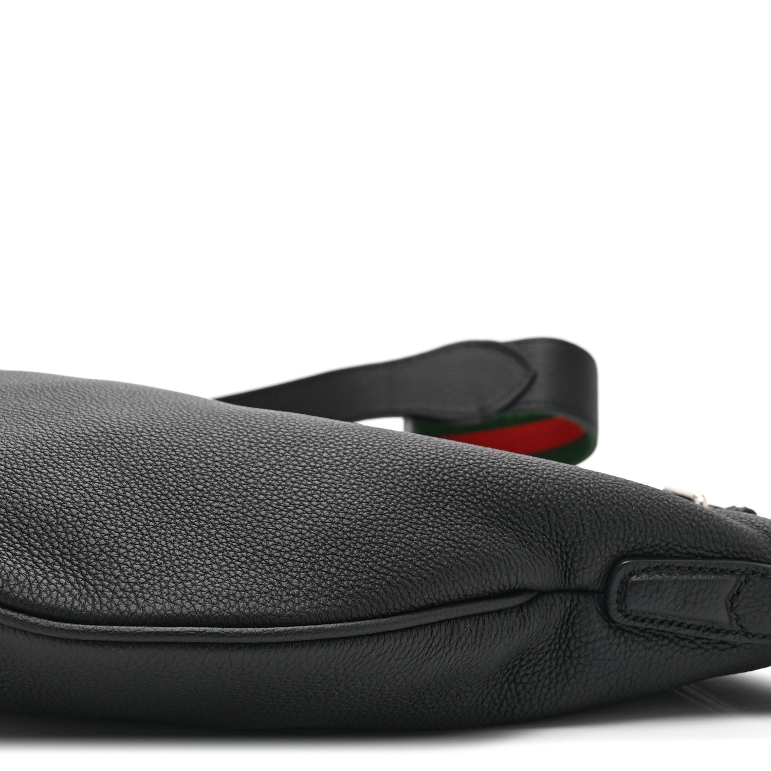 Calfskin Emblem Shoulder Bag Black