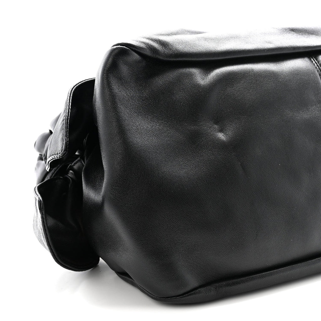 Nappa Medusa Chain Shoulder Bag Black