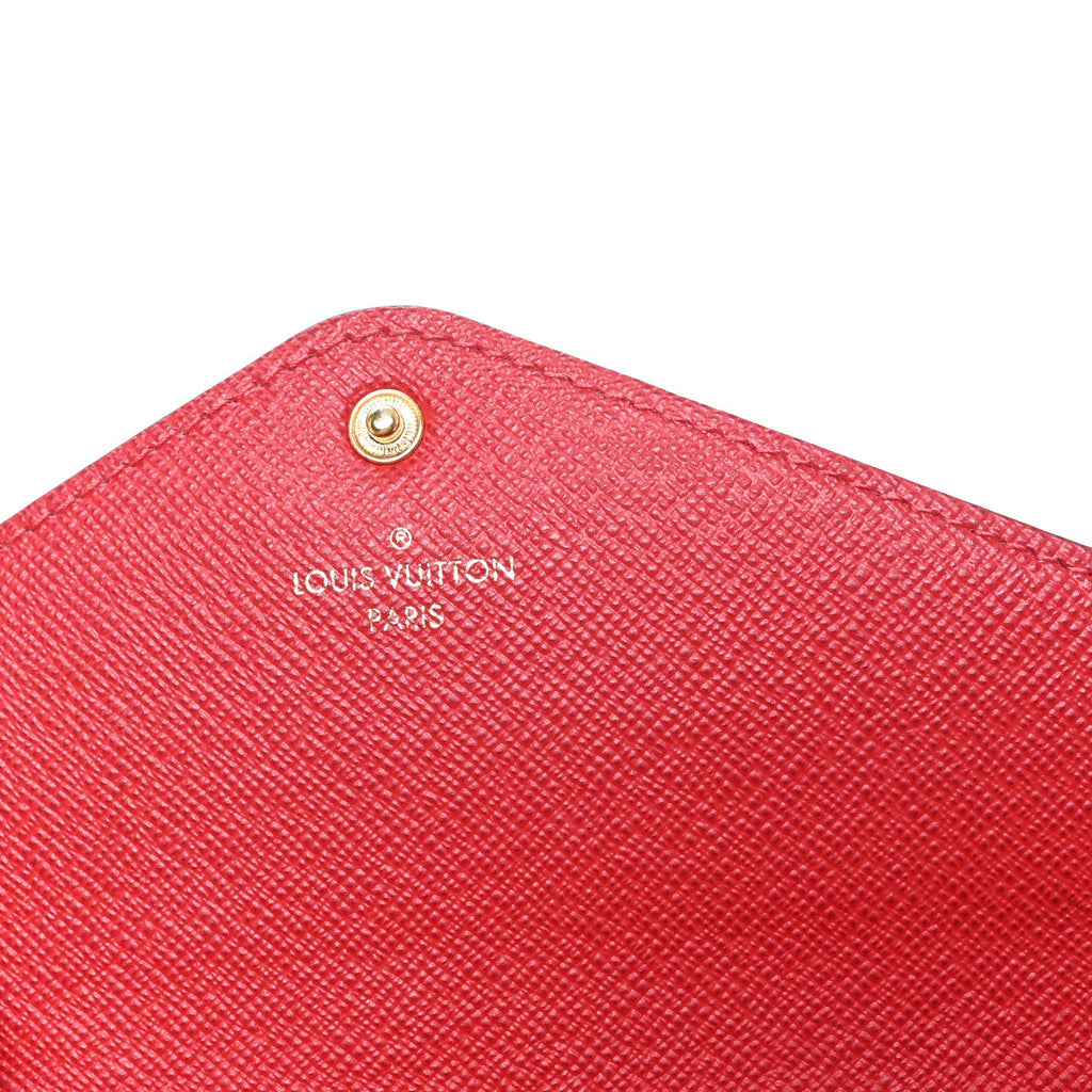 Damier Ebene Josephine Wallet Red