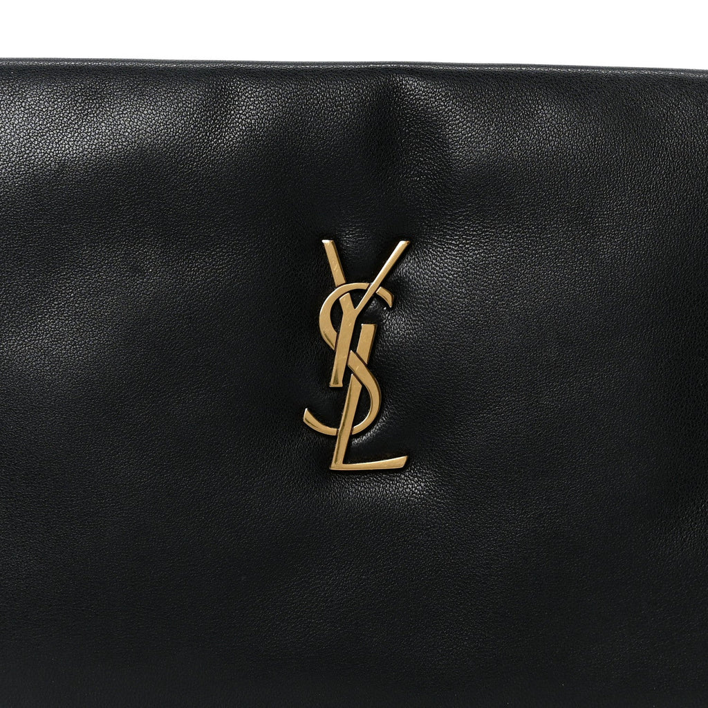 Lambskin Long Calypso Pouch Black