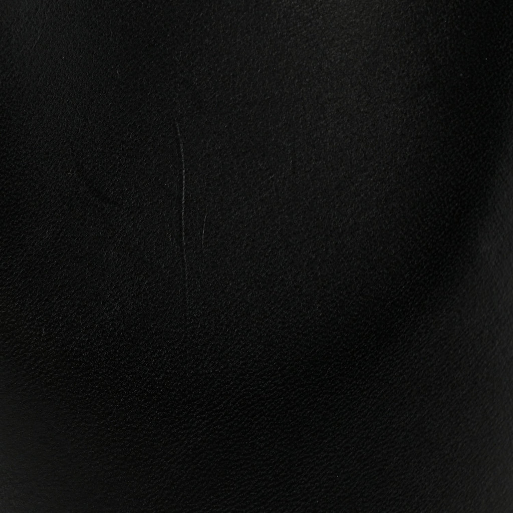 Calfskin Mini Bucket Bag Black Flamma