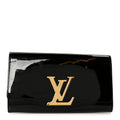 Patent Louise Clutch Black