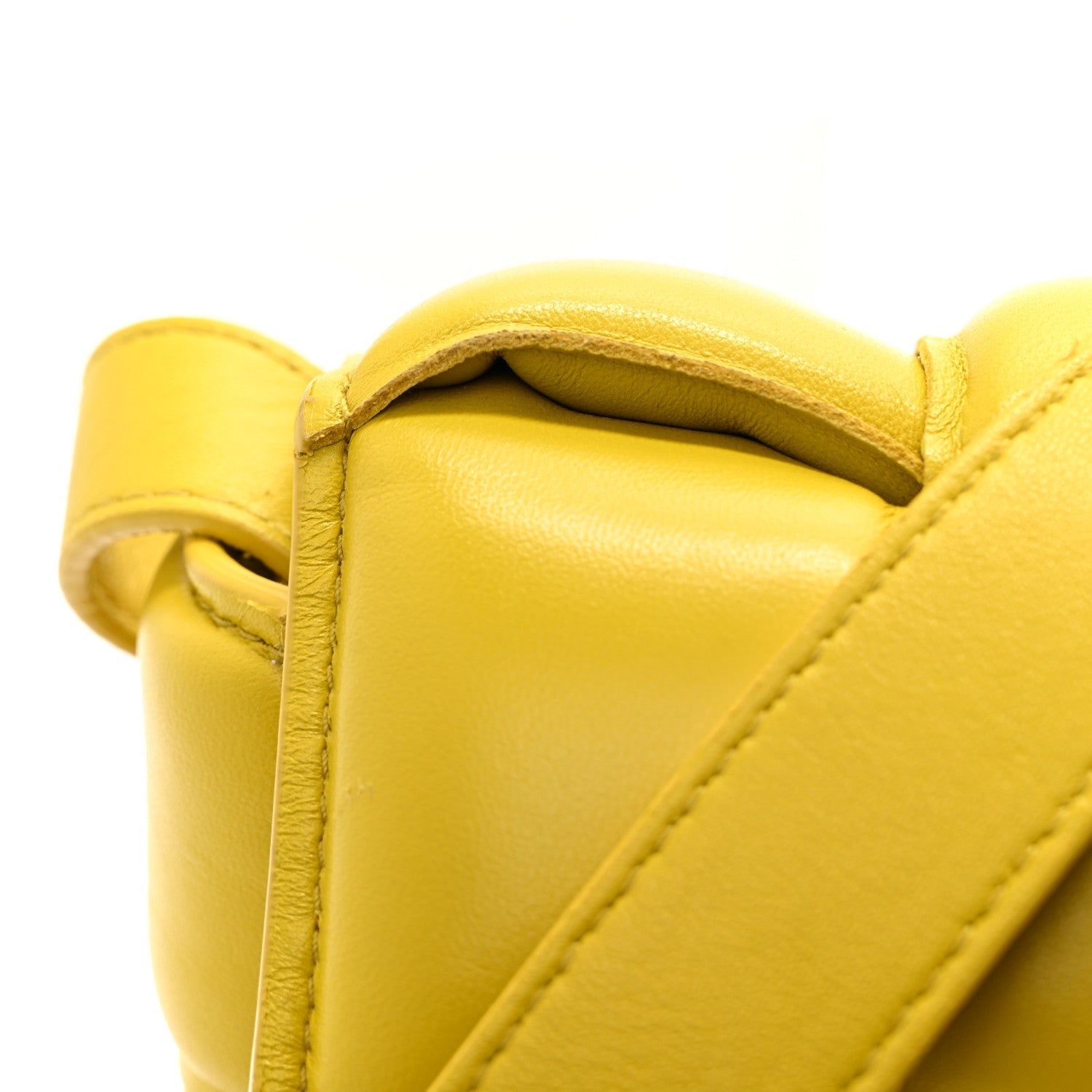 Nappa Maxi Intreccio Padded Cassette Crossbody Bag Buttercup