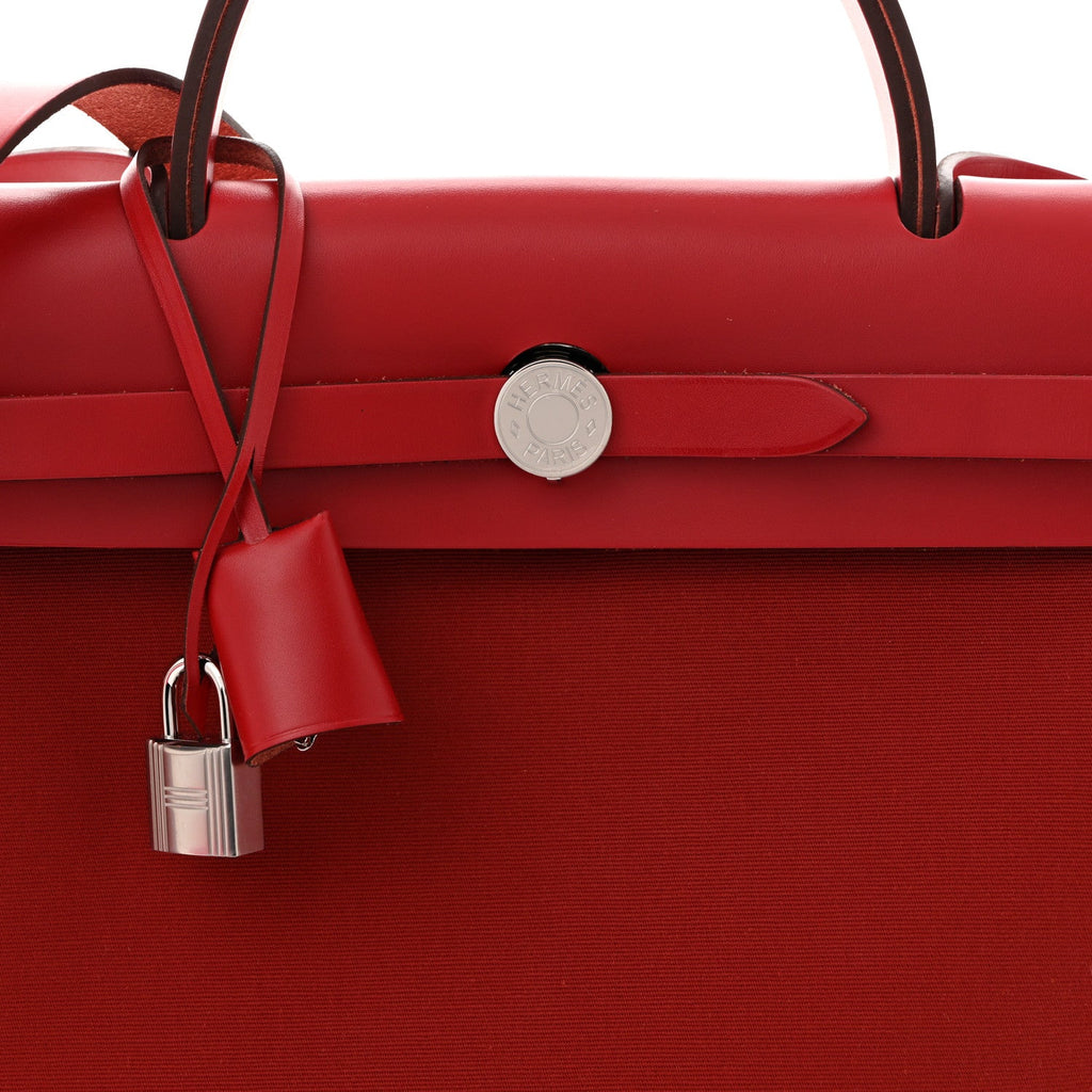Toile Officier Vache Hunter Verso Herbag Zip 31 PM Rouge Venetian Rouge Piment Rose Extreme