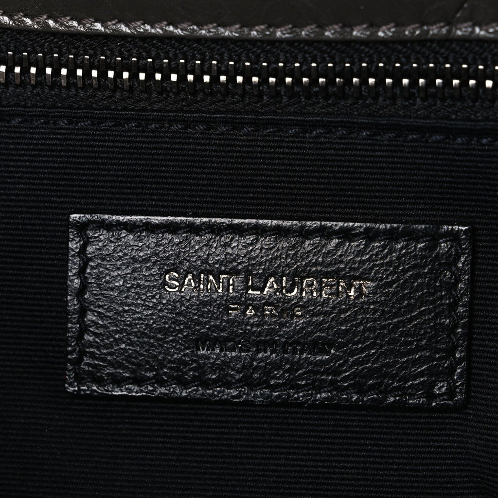 Crinkled Calfskin Matelasse Monogram Medium Niki Chain Satchel Storm