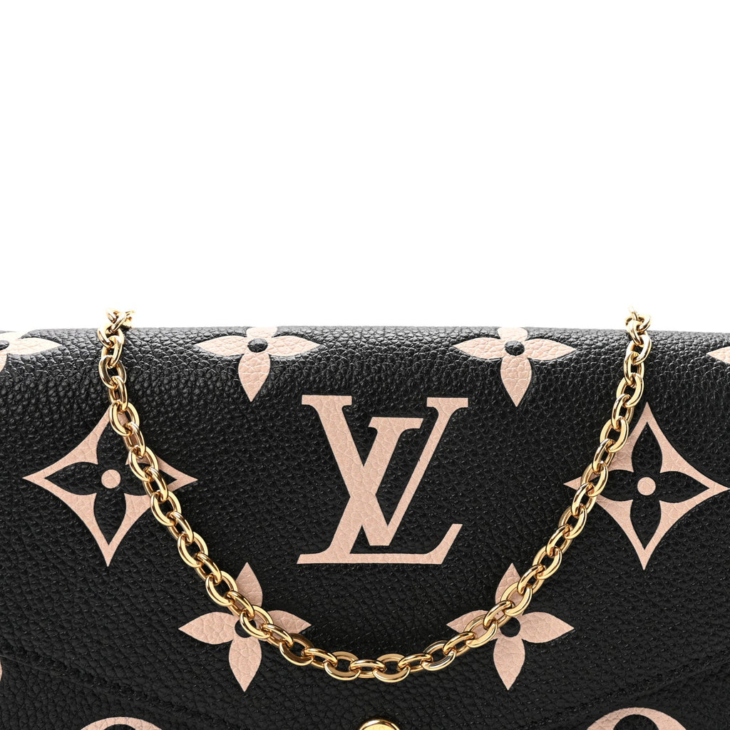 Empreinte Monogram Giant Felicie Pochette Black Beige
