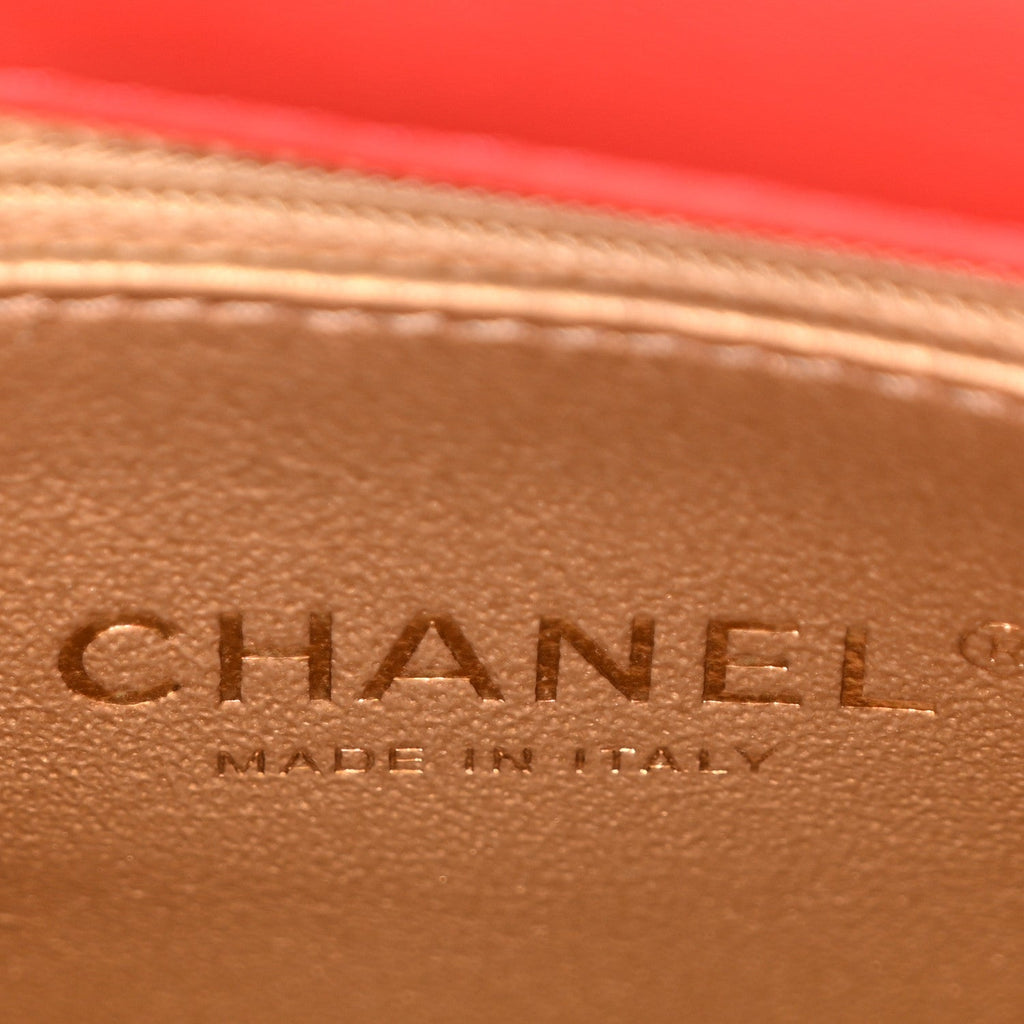 Lambskin Quilted Side-Packs Red