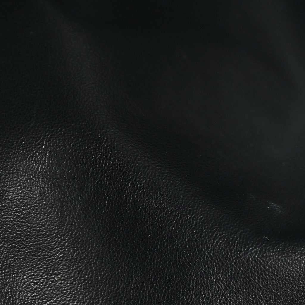 Bark Calfskin Embossed The Pouch Oversized Clutch Black