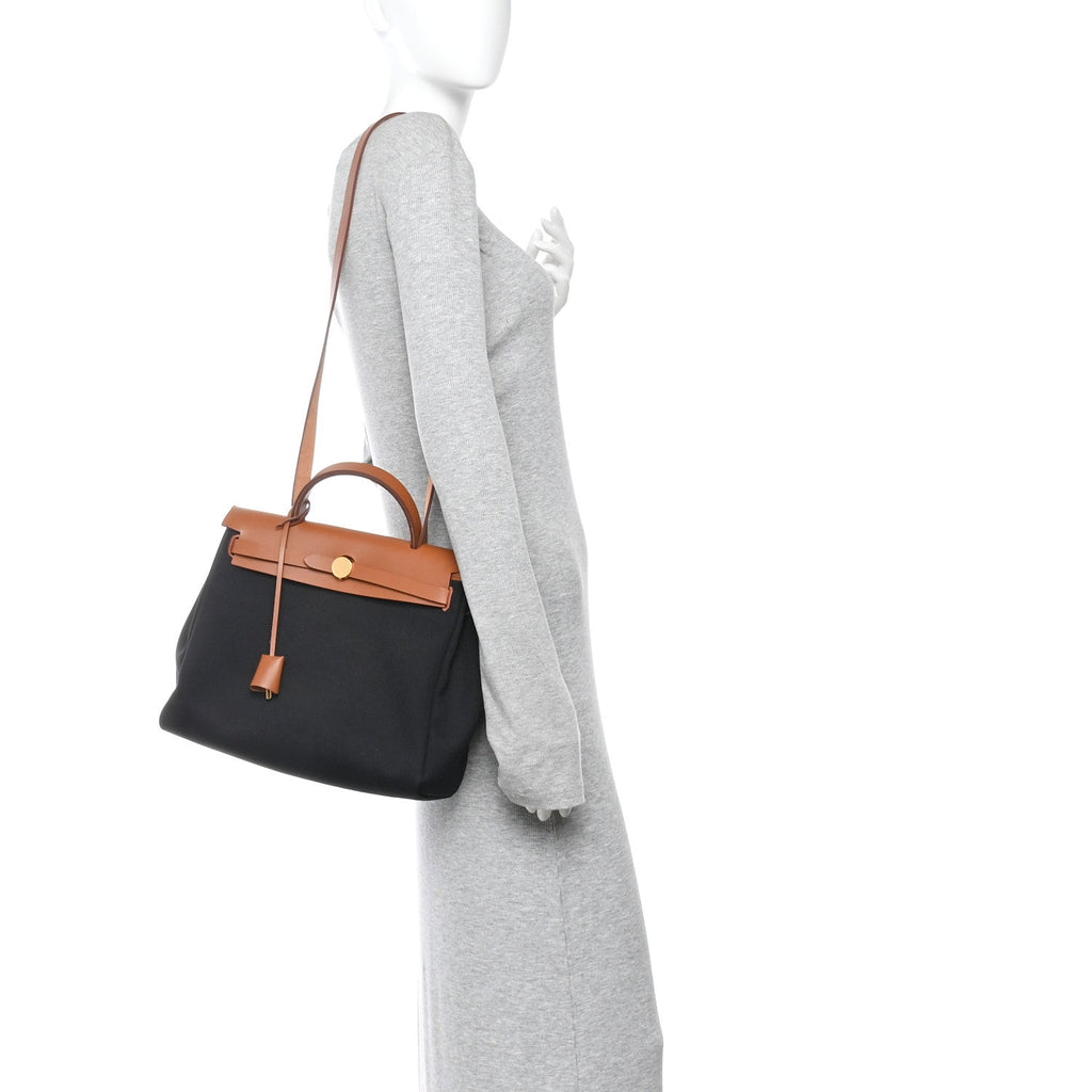 Military Toile Vache Hunter Herbag Zip Retourne 31 PM Black Fauve