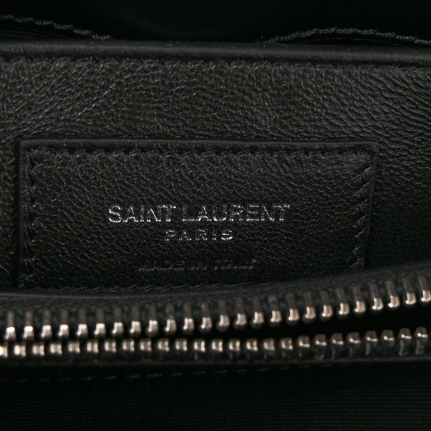 Calfskin Y Quilted Monogram Small Loulou Chain Satchel Black
