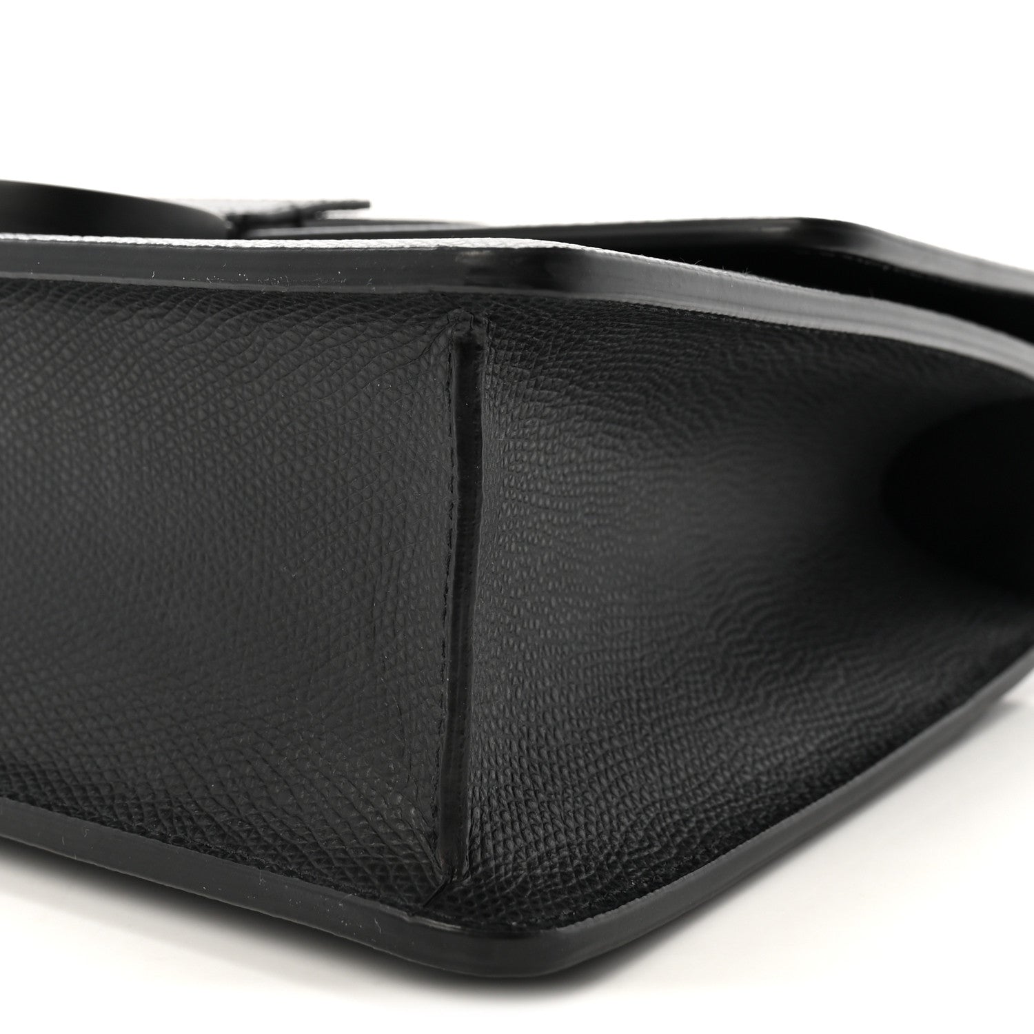 Ultra Matte Grained Calfskin 30 Montaigne Flap Bag Black