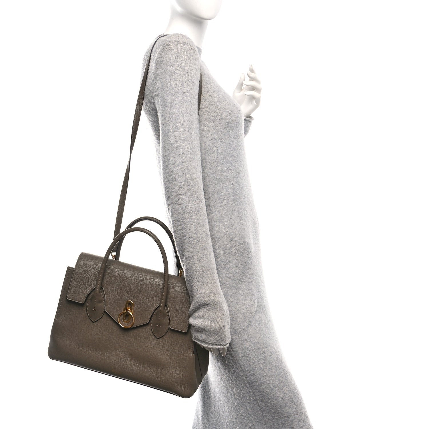 Small Classic Grain Calfskin Seaton Clay