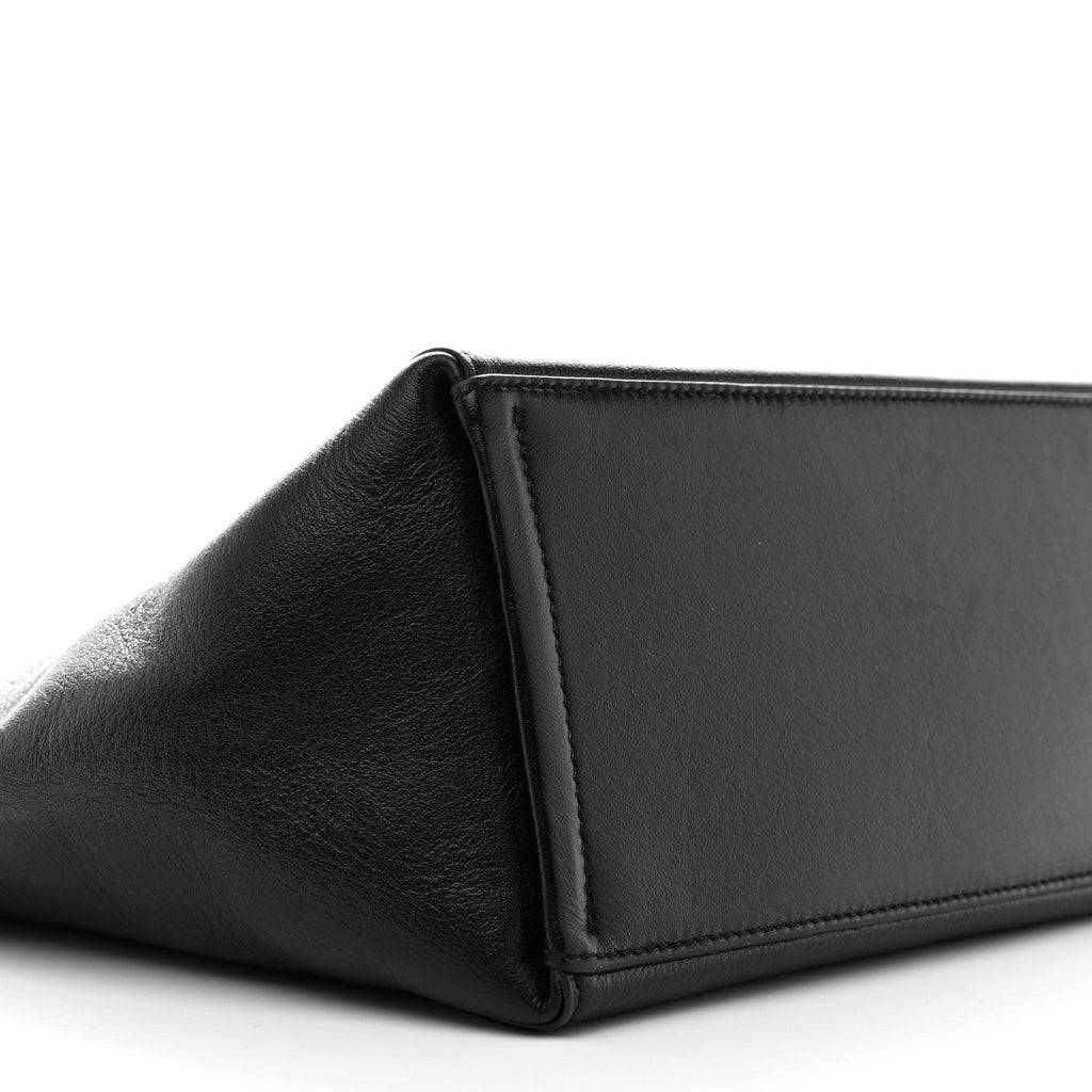 Calfskin Voyou Medium North South Tote Black