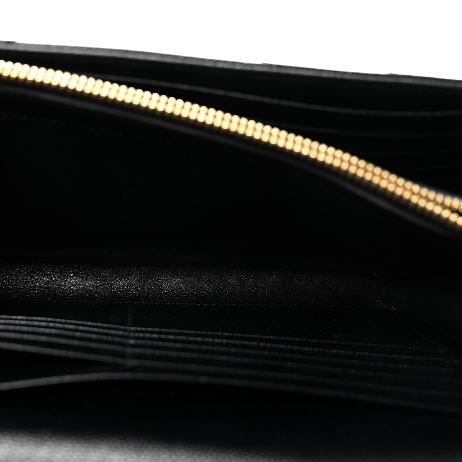 Grain De Poudre Matelasse Chevron Monogram Chain Wallet Black