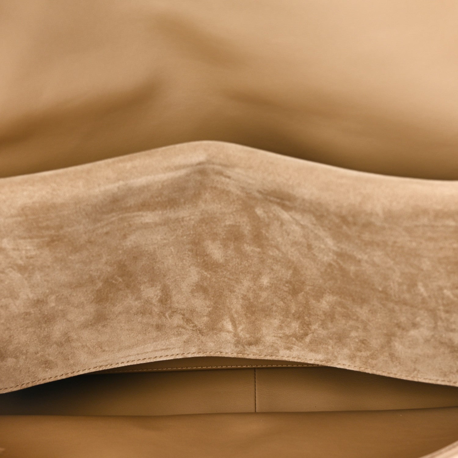 Suede Calfskin Souplissimo Maxi Flap Dark Beige