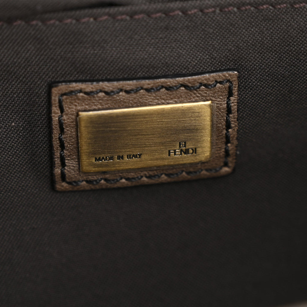 Calfskin B Bag Brown Grey
