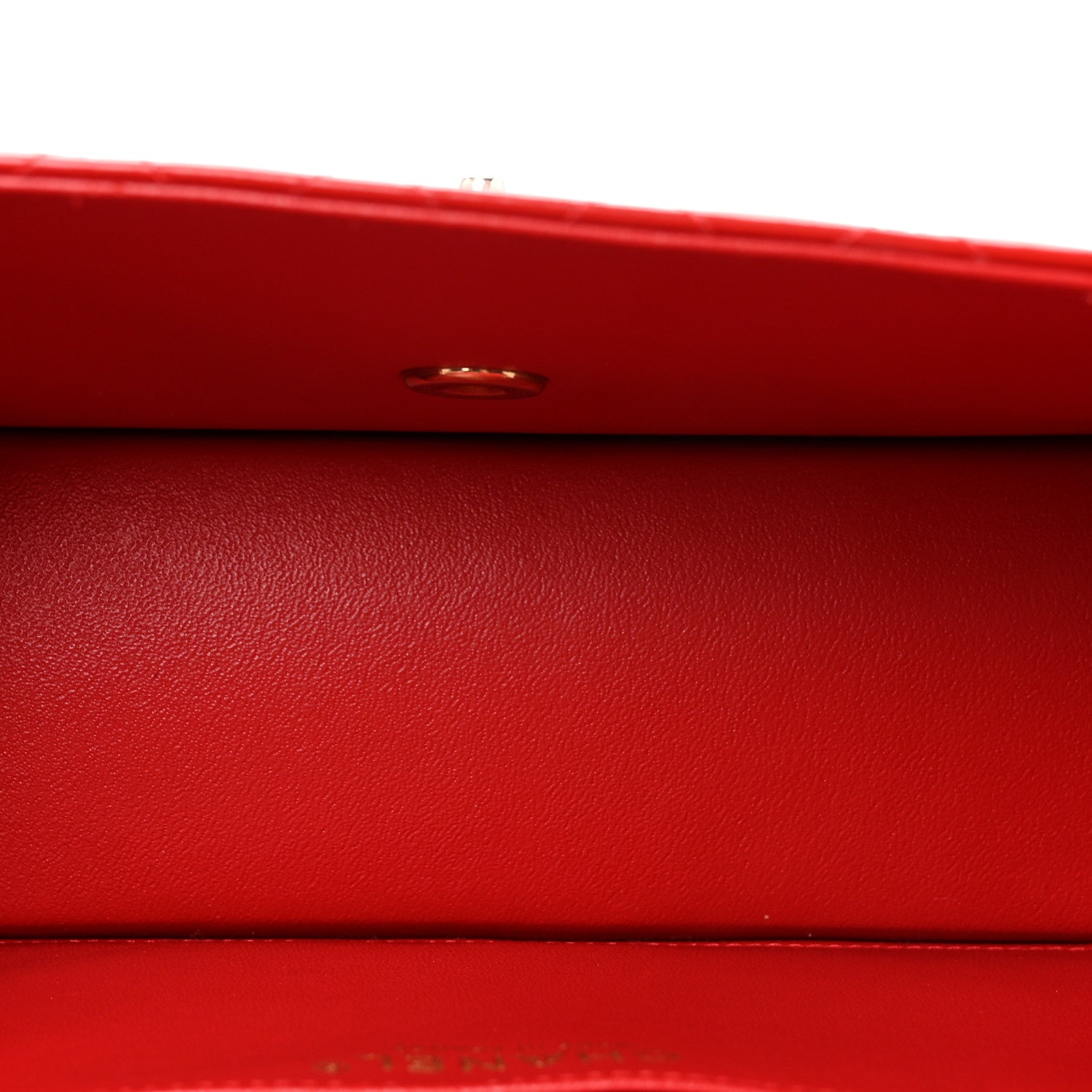 Glazed Calfskin Quilted East West Flap Red