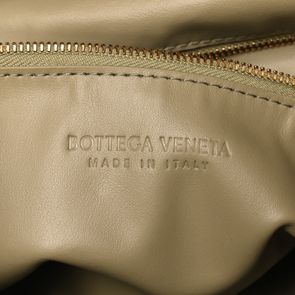 Calfskin Intrecciato Large Hop Travertine