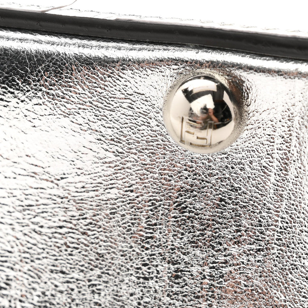 Rock Millenium Laminata Small Peekaboo I SEE U Satchel Argento