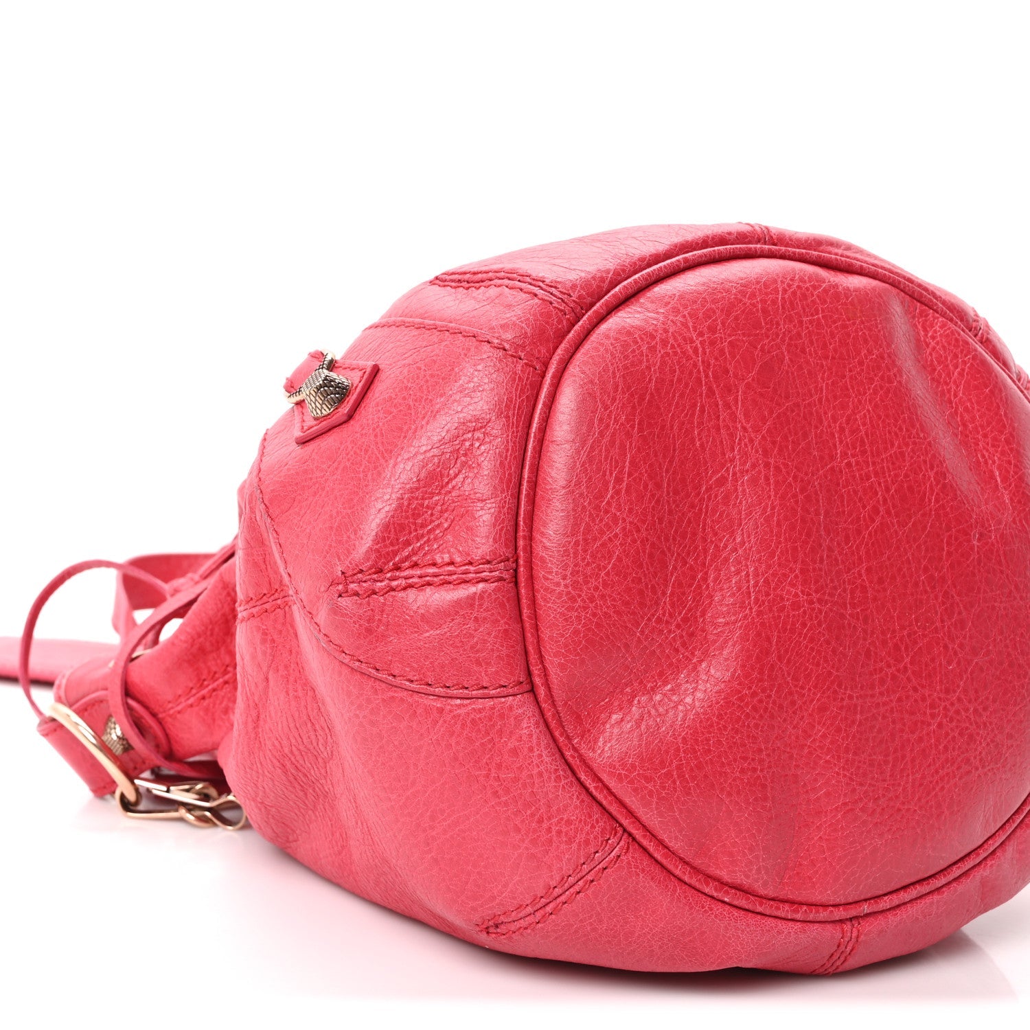Agneau Giant 12 Rose Gold Hardware Mini Pompon Rose Thulian