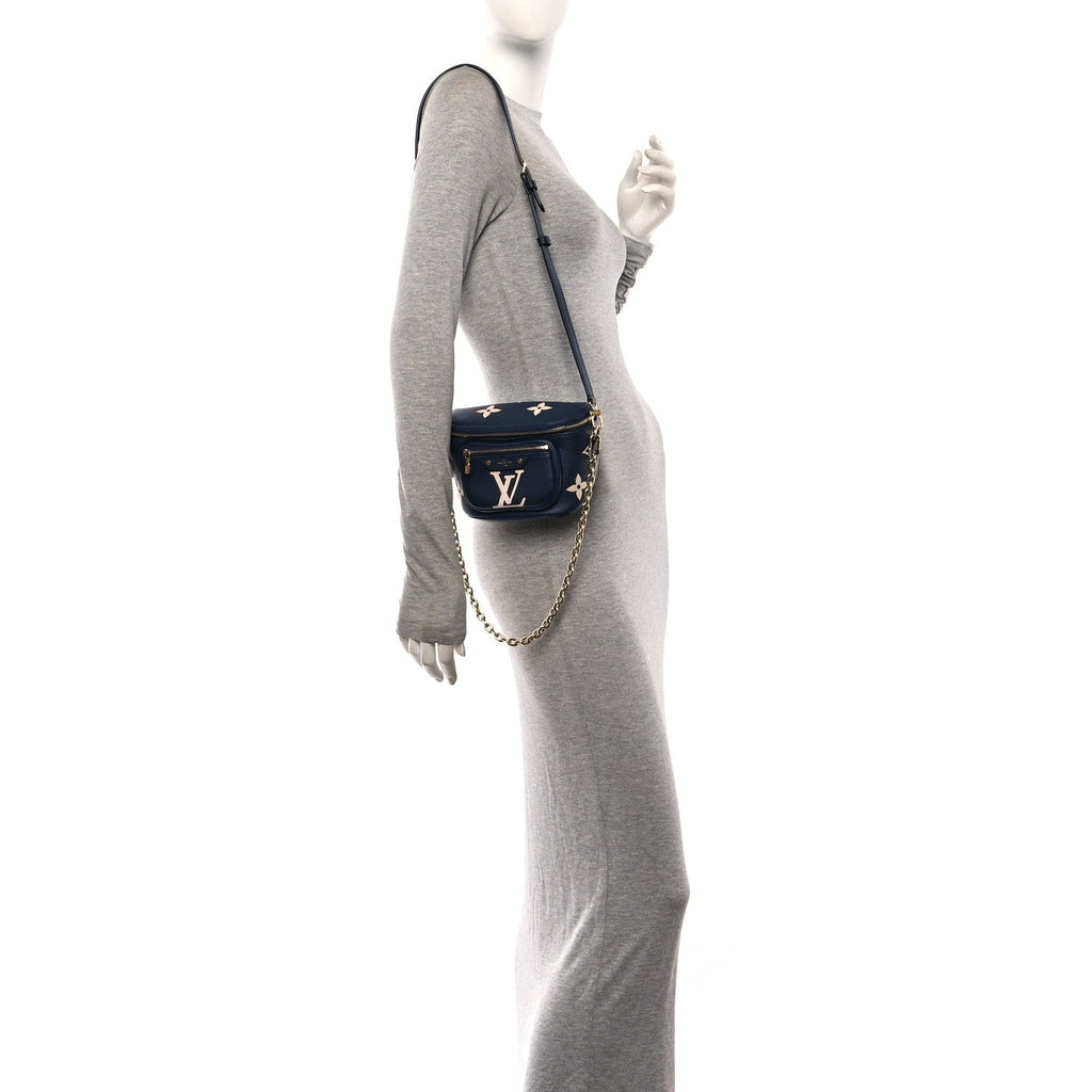 Empreinte Monogram Giant Mini By The Pool Bumbag Navy Creme