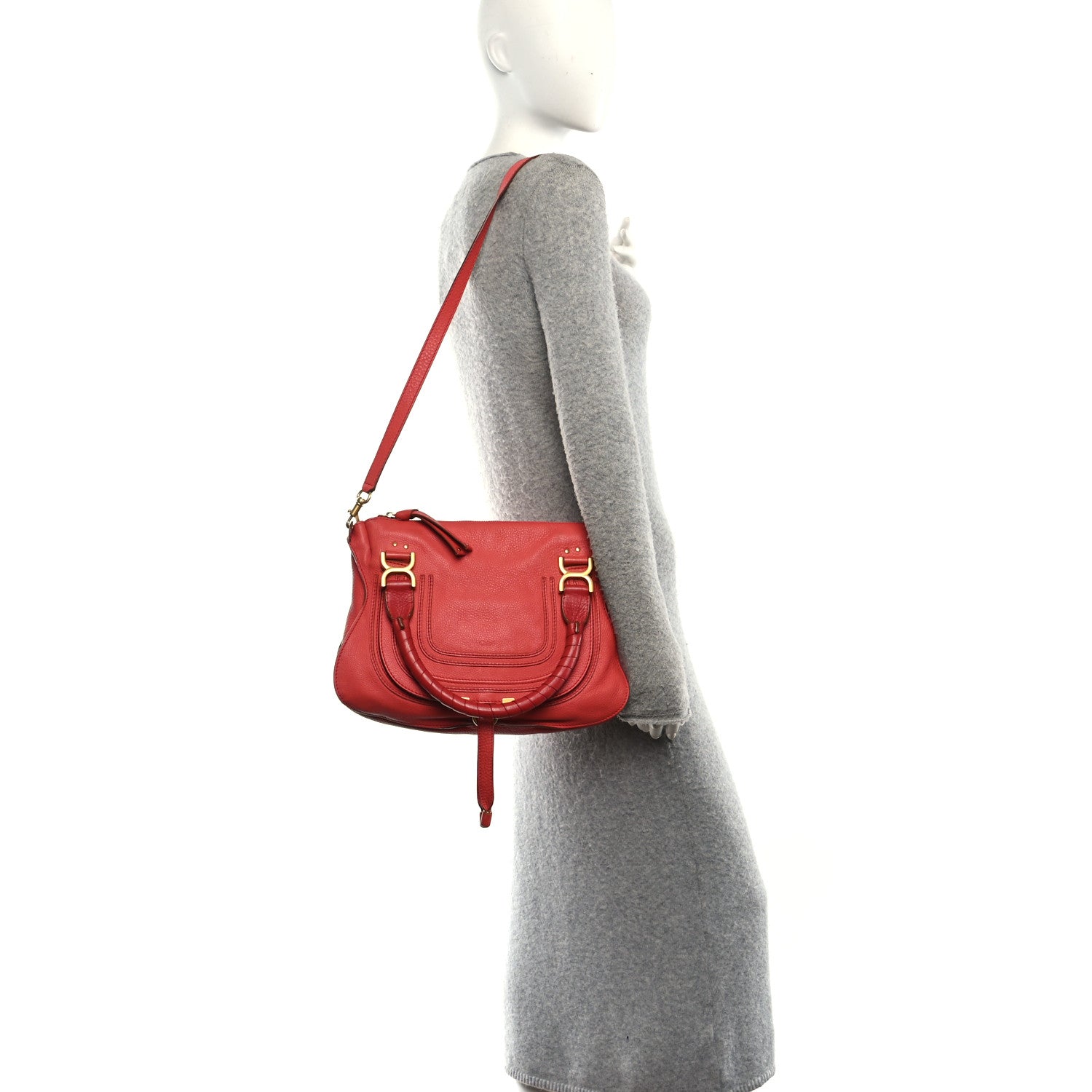 Calfskin Medium Marcie Satchel Paradise Pink