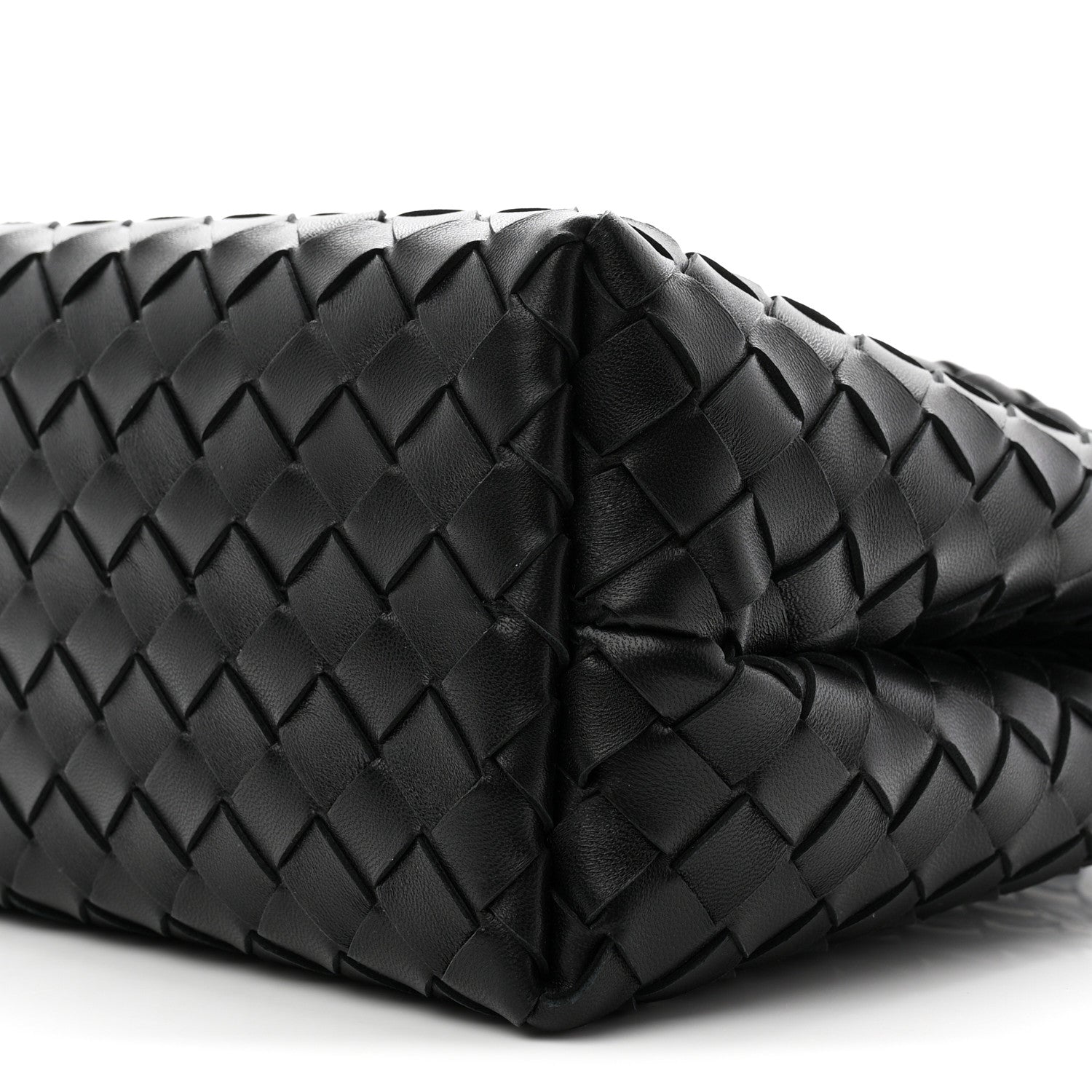 Nappa Intrecciato Medium Andiamo Shoulder Bag Black