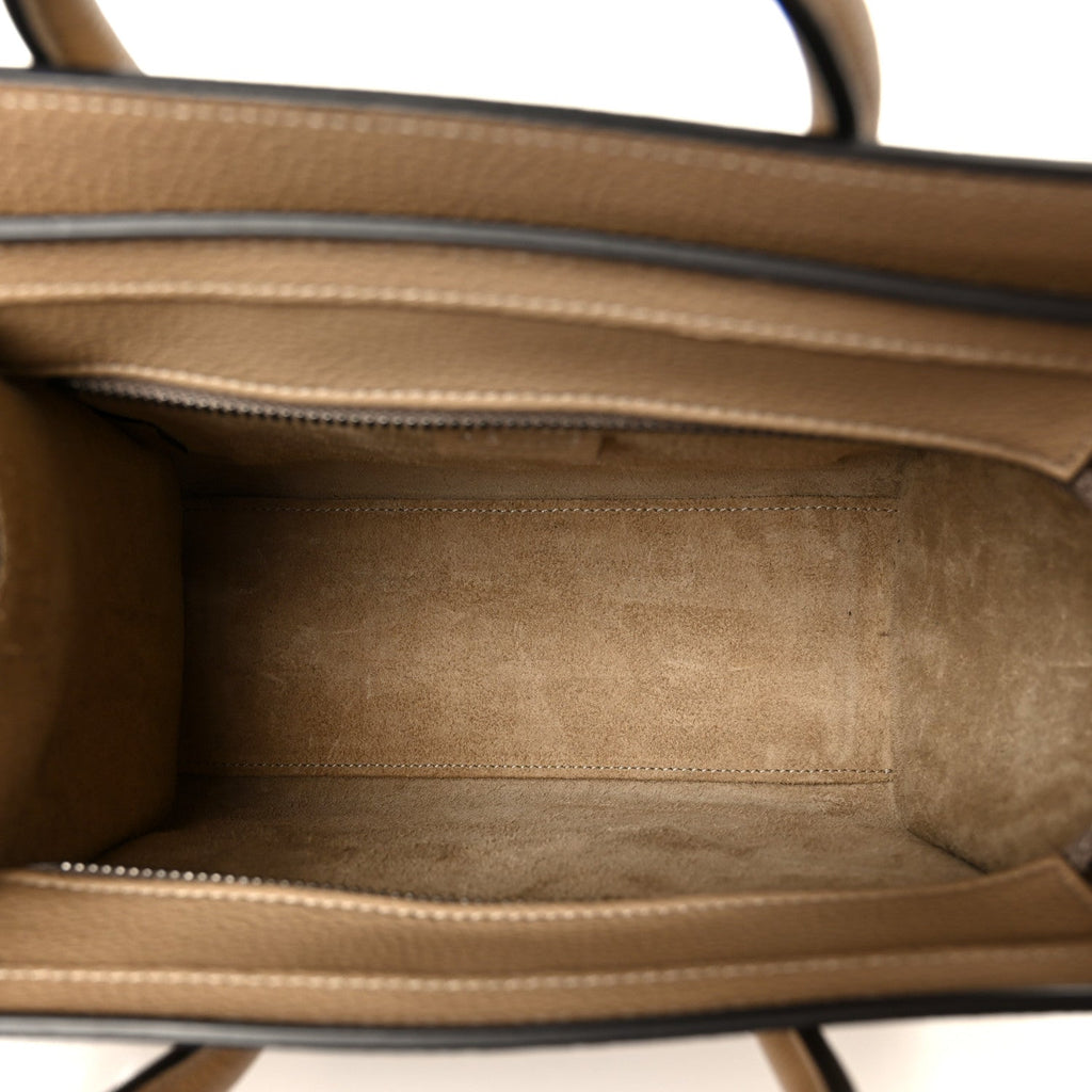 Drummed Calfskin Nano Luggage Dune