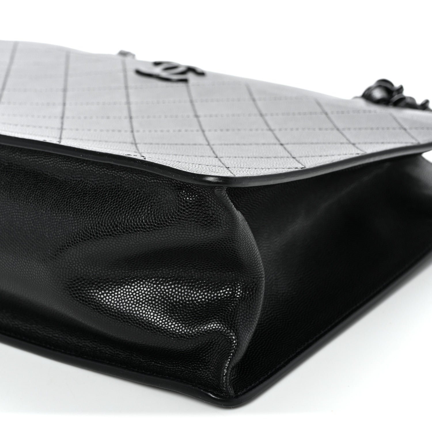 Caviar Quilted My Everything Large Shopping Tote Black