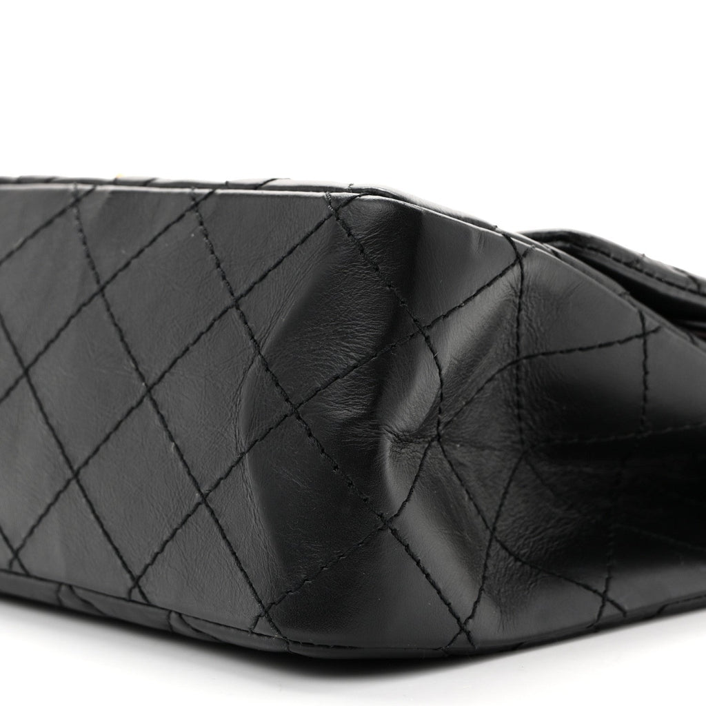 Aged Calfskin Quilted 2.55 Reissue 226 Flap Black