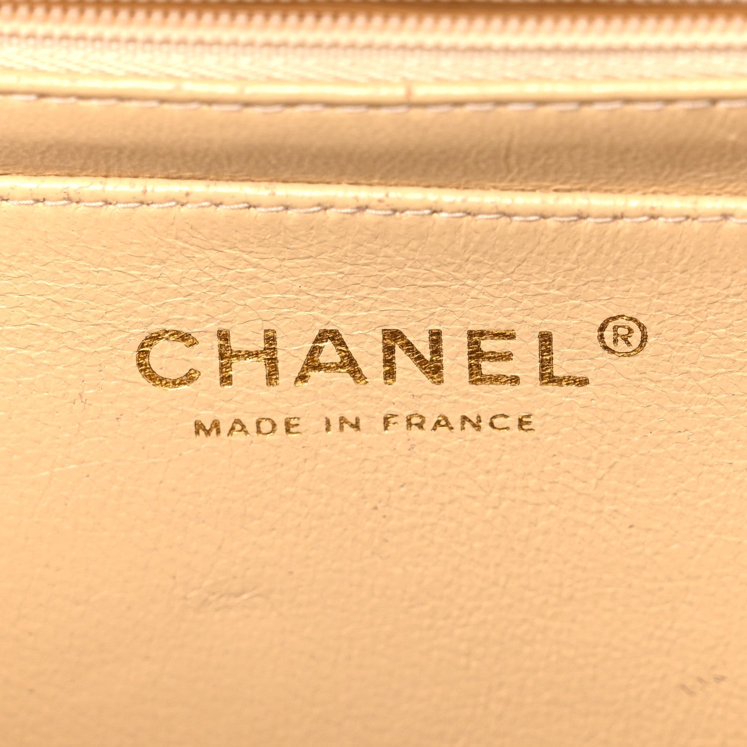 Caviar Quilted Jumbo Single Flap Beige