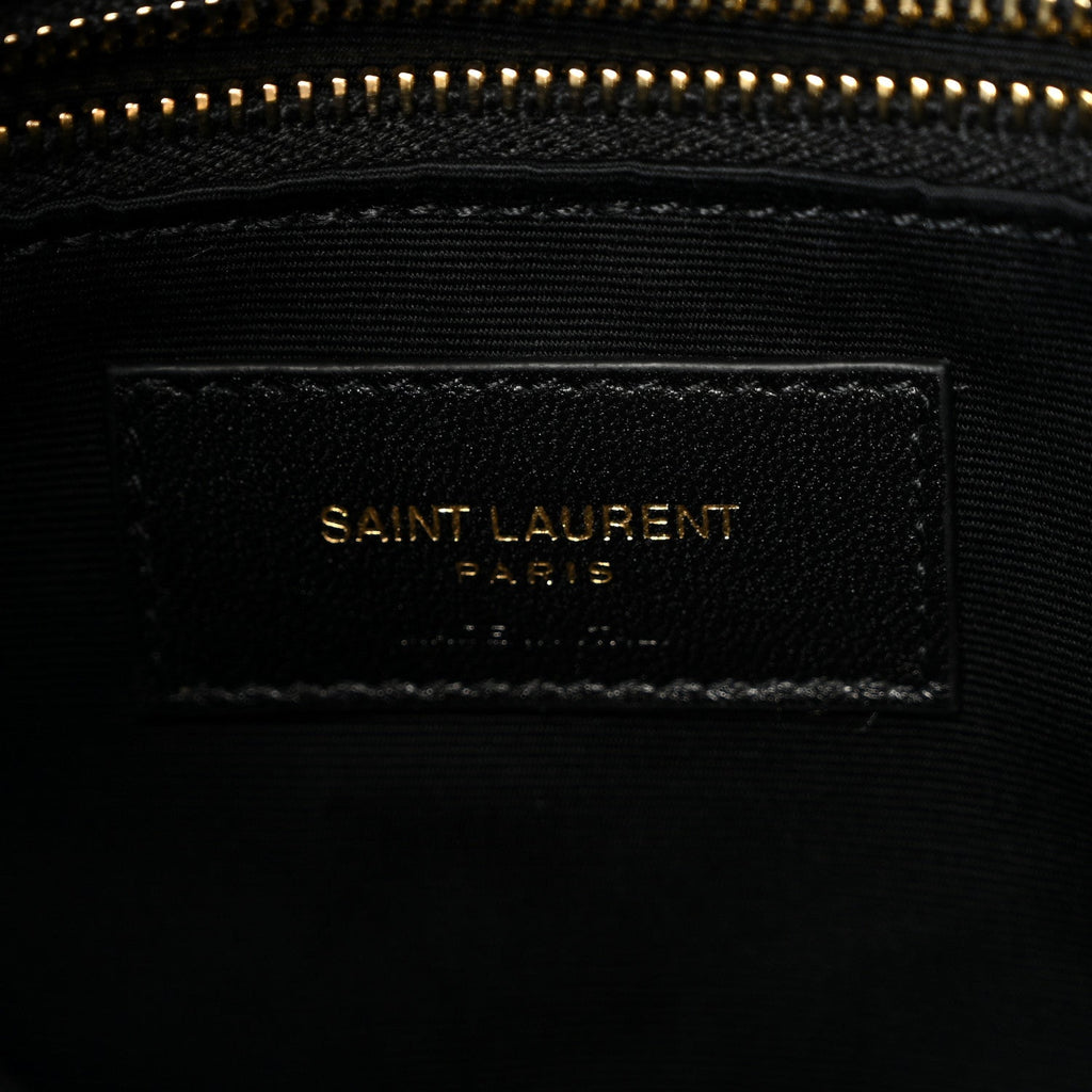 Lambskin Matelasse Monogram Joe Backpack Black